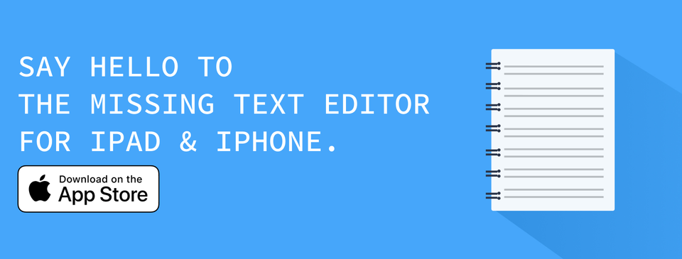 txt.edit, de ontbrekende teksteditor voor iPad en iPhone